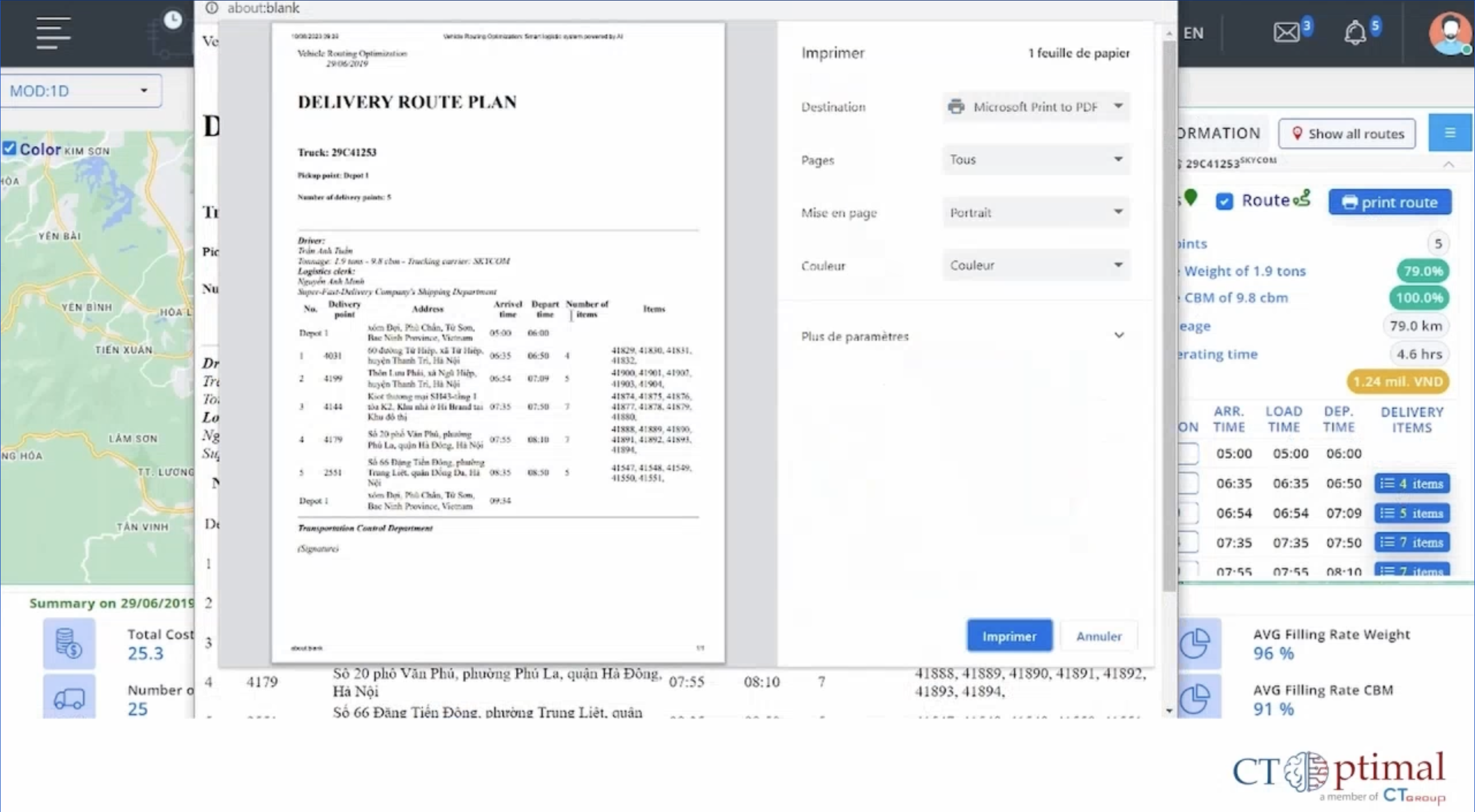 DCASOLVER: Route Optimization Analytics